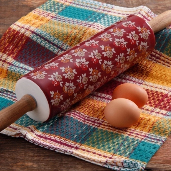 Rare - The Pioneer Woman Fall Flowers Rolling Pin. - Picture 1 of 3